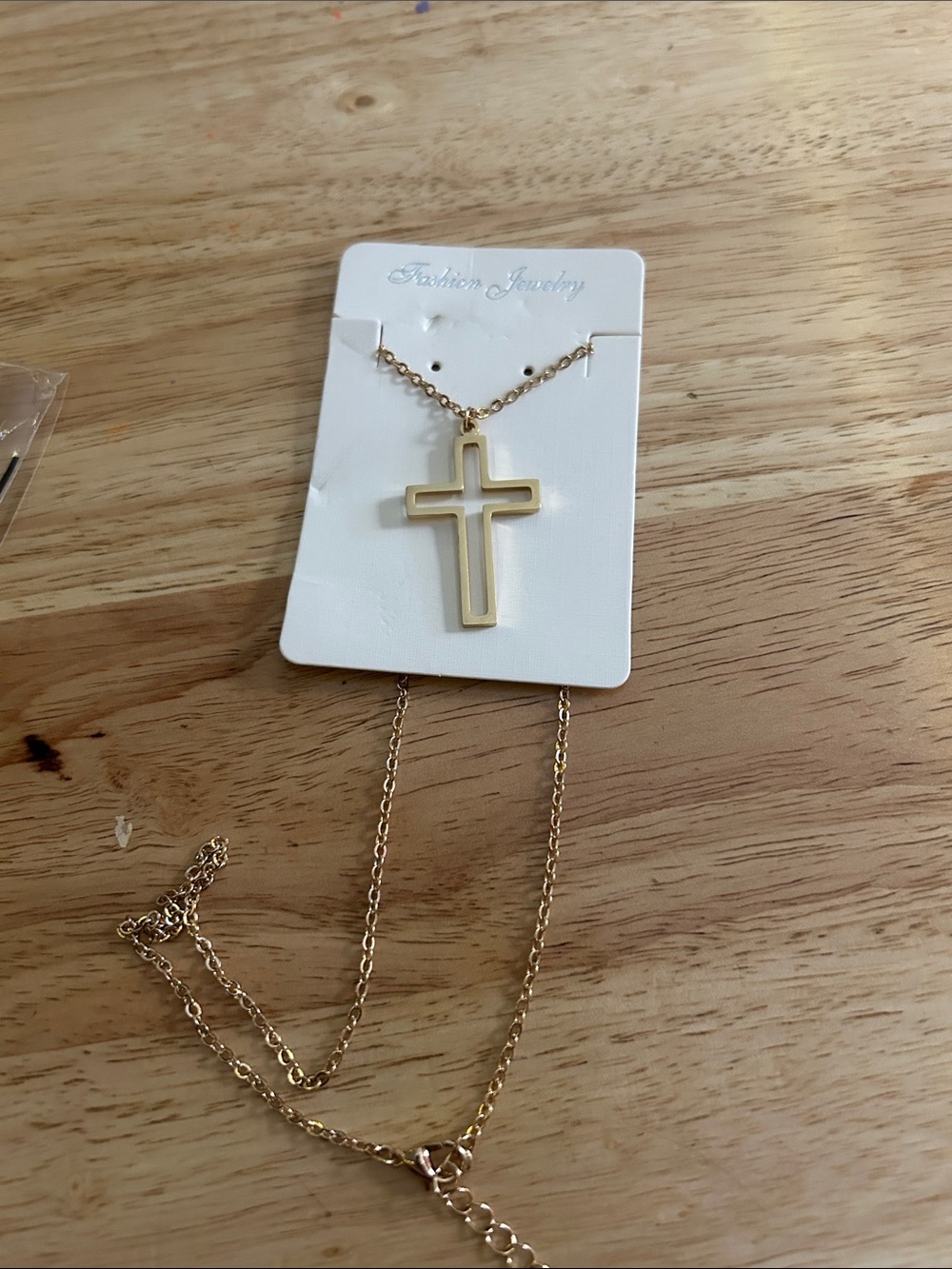Fashion Jewelry Gold Cross Pendant Necklace